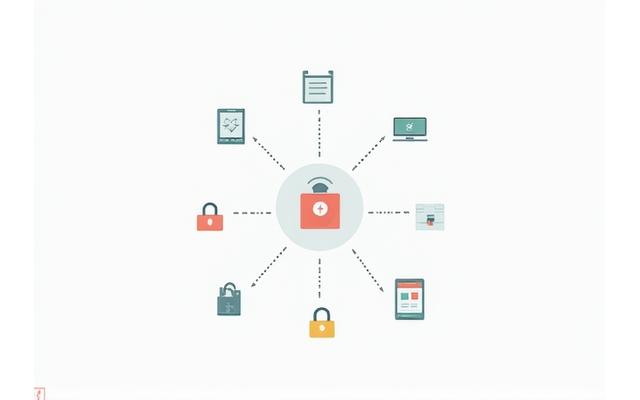 Ilustrasi konsep pengumpulan data digital, dengan aliran data ke dalam pangkalan data yang selamat, menunjukkan pelbagai sumber maklumat yang dikumpul oleh Tropika Burst.