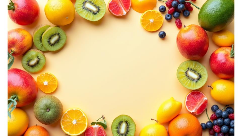 Buah-buahan segar dan ikon komunikasi