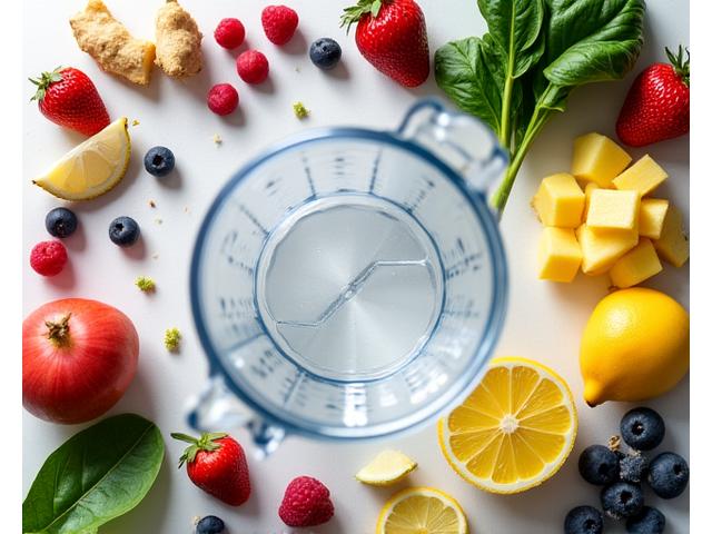 Campuran jus tersuai dengan buah-buahan eksotik