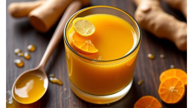 Jus imuniti dengan kunyit, halia, madu
