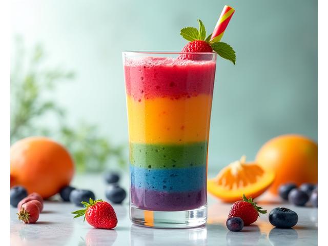 Rainbow Smoothie, smoothie berwarna-warni berlapis